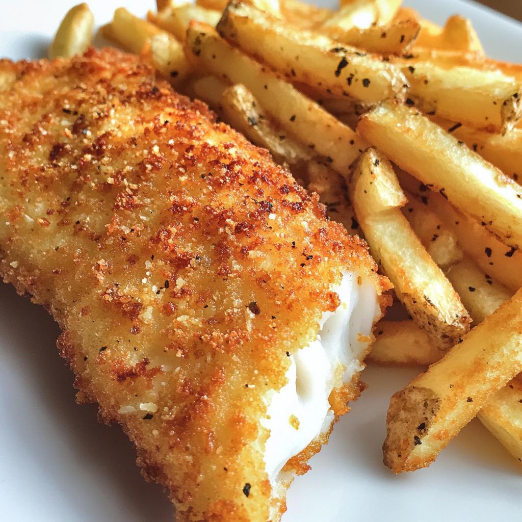 Crispy Breaded Fish with Parmesan Fries