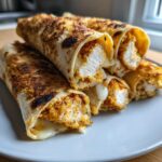 Crunchy Crispy Air Fryer Chicken & Mozzarella Wraps.