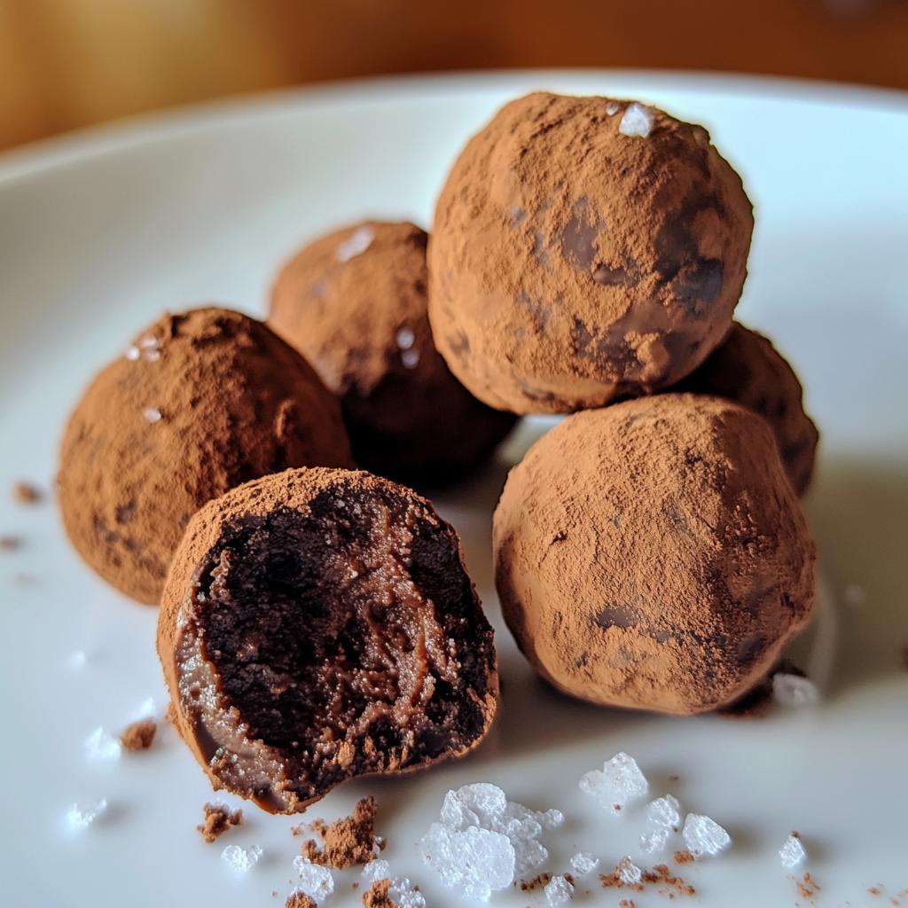 Dark Chocolate Sea Salt Truffles