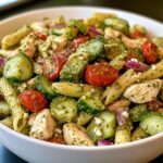 Easy Chicken Pesto Pasta Salad