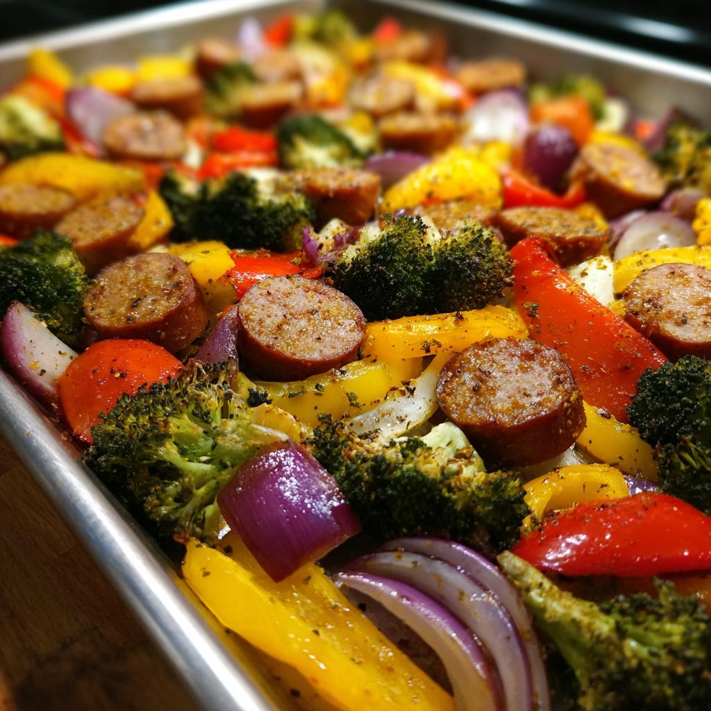 Easy Chicken Sausage and Veggies Sheet Pan Recipe - detail 1
