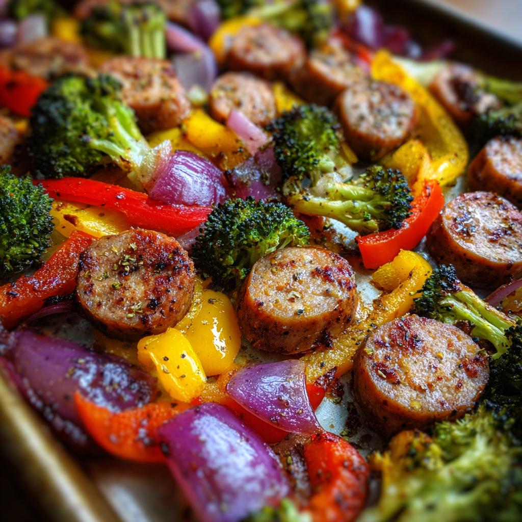 Easy Chicken Sausage and Veggies Sheet Pan Recipe