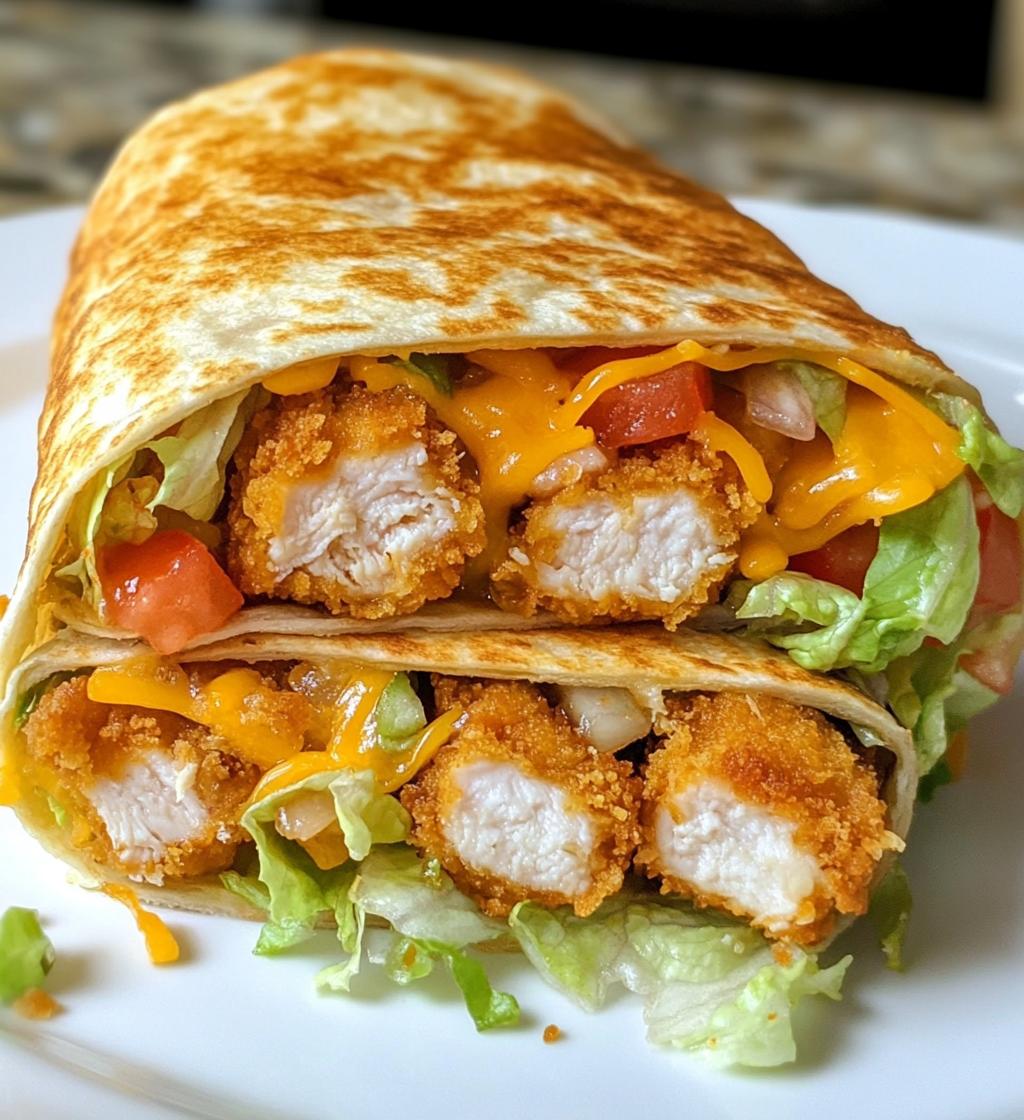 Easy Crispy Chicken Nugget Wraps - detail 1