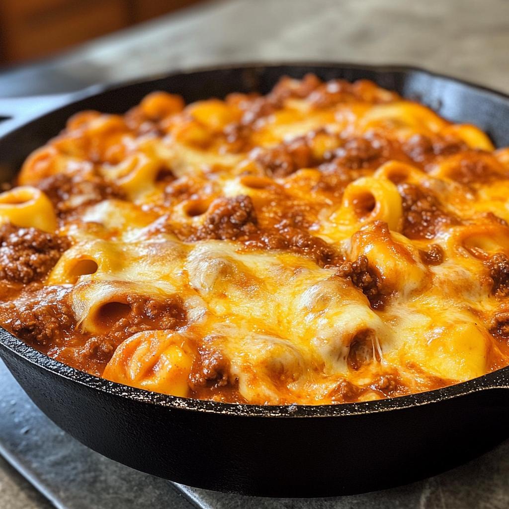 Enchilada Beef Tortellini Skillet