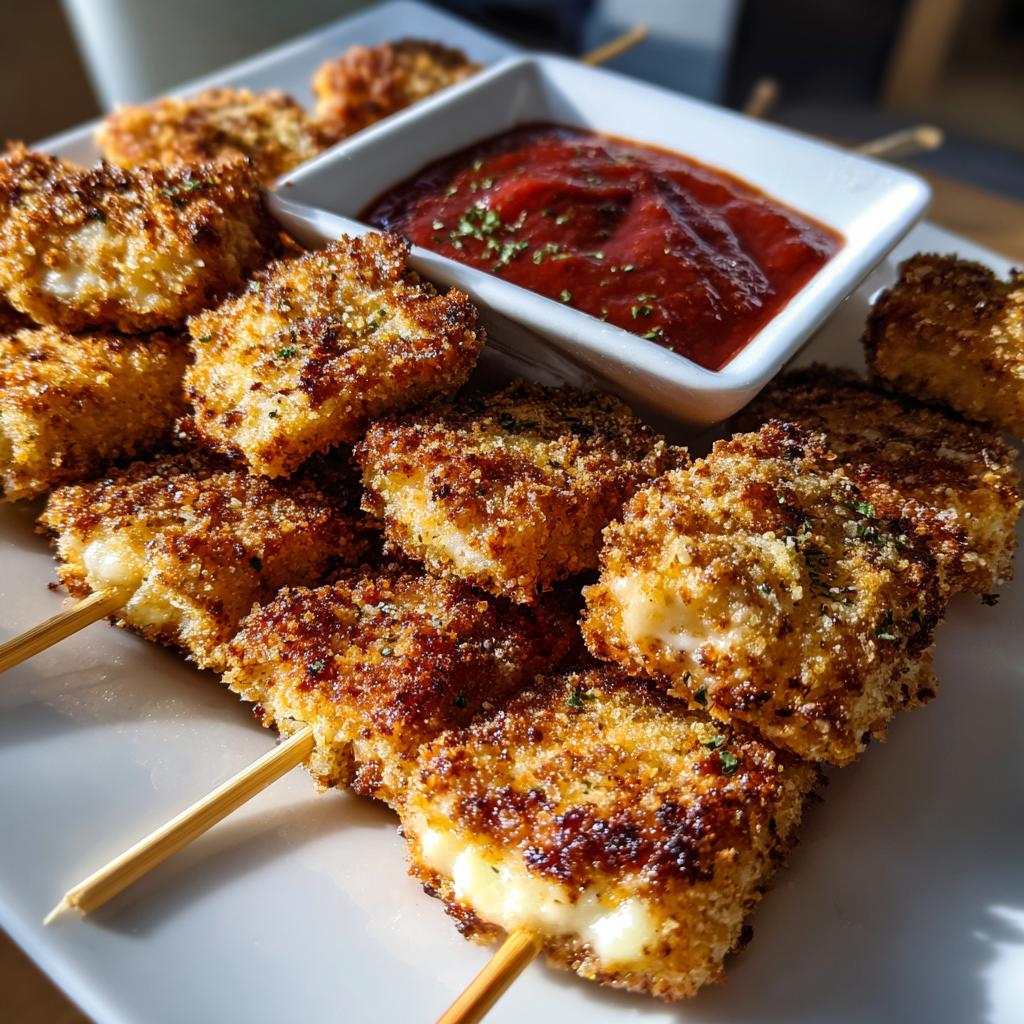 Fried Ravioli on Skewers