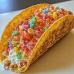 Fruity Pebbles Cheesecake Tacos