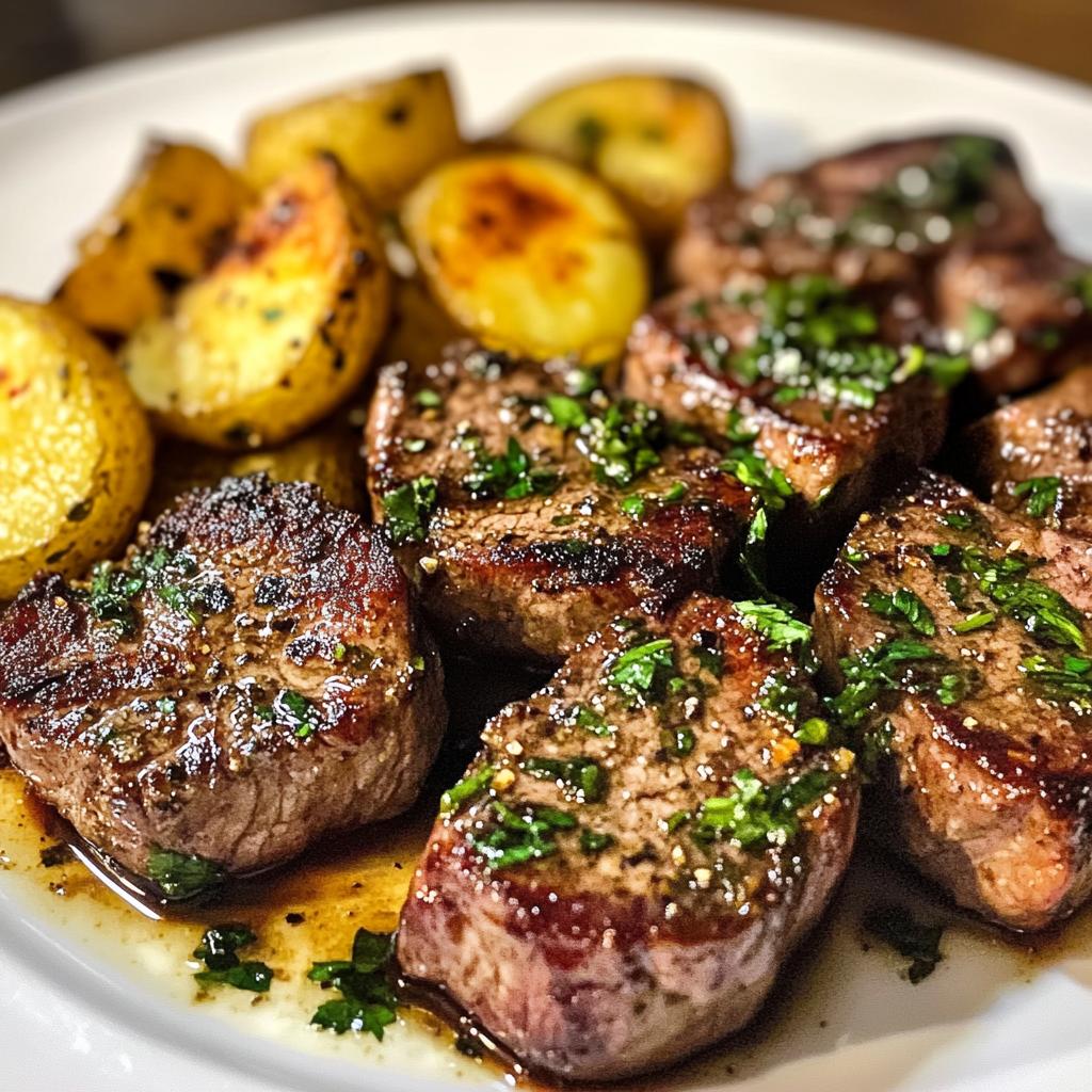Garlic Butter Steak Bites with Crispy Potatoes – Simple, Bold Flavor