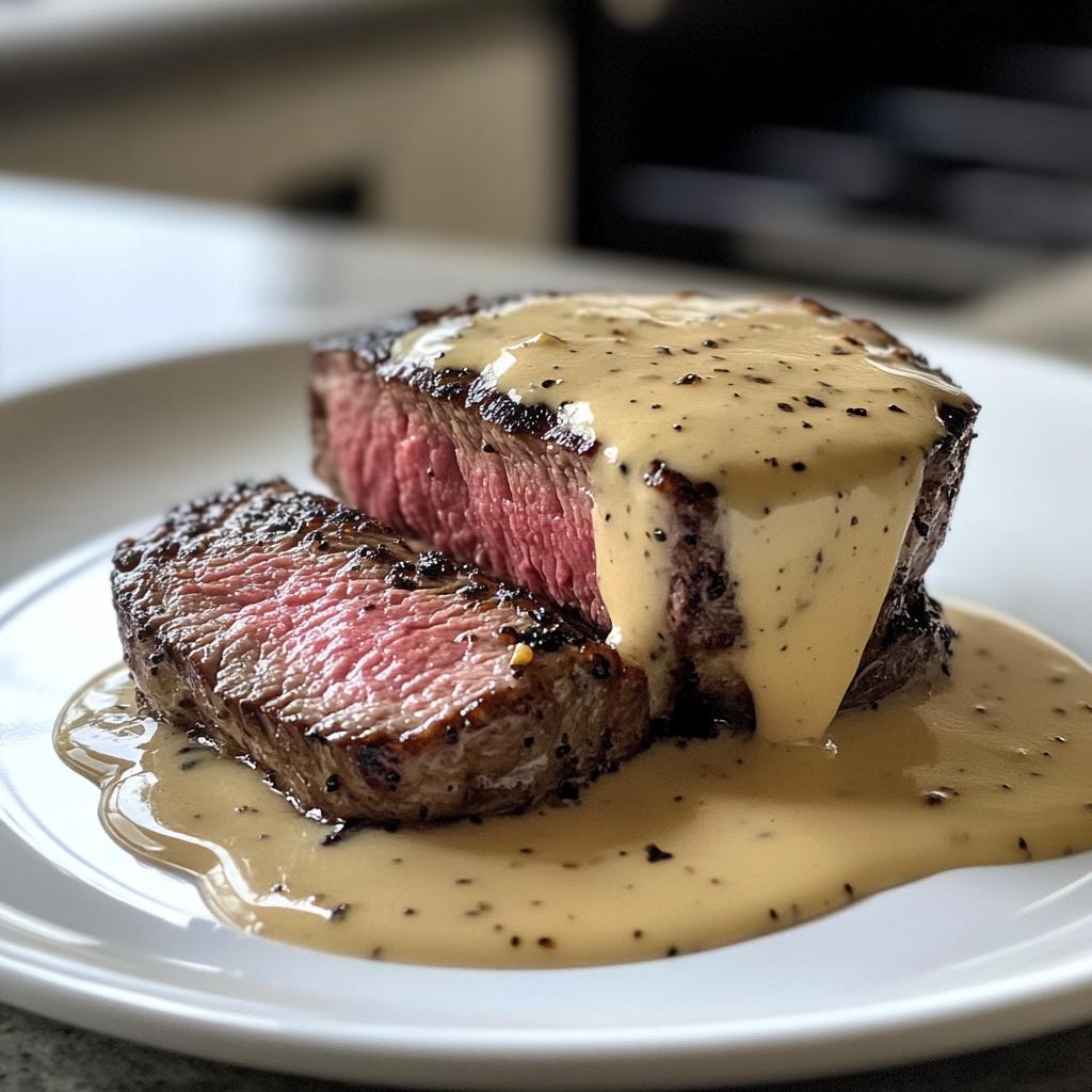 Garlic Butter Steak with Creamy Sauce
