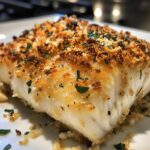 Garlic Parmesan Crusted Halibut