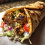 Greek Chicken Souvlaki Wrap