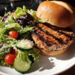Grilled Turkey Burger with Side Salad