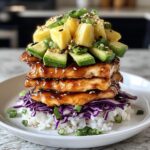Hawaiian Huli Huli Chicken Stack