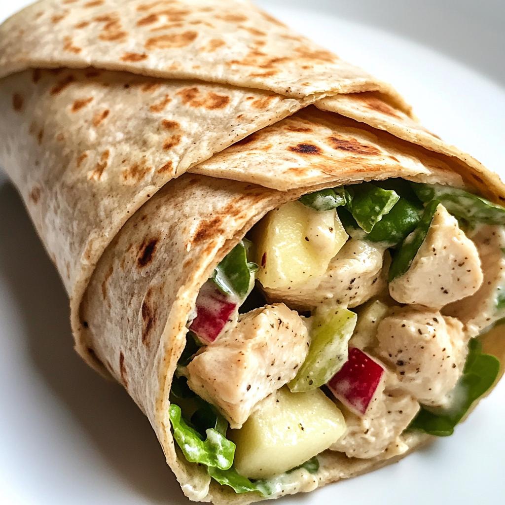 Healthy Chicken Apple Salad Wraps