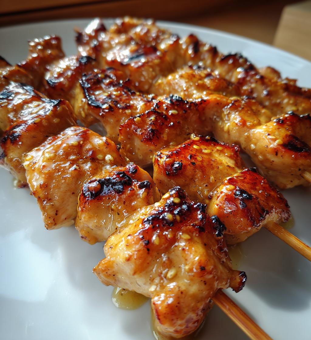Honey Mustard Chicken Skewers