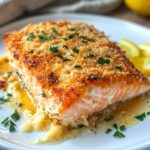 Irresistibly Crispy Parmesan Salmon Bake