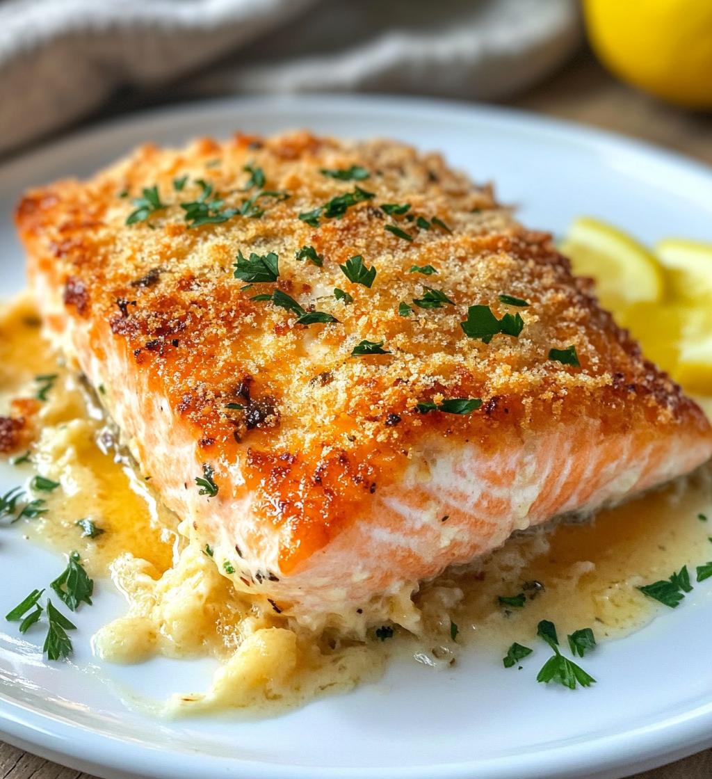 Irresistibly Crispy Parmesan Salmon Bake