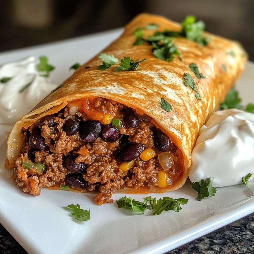 Juicy Stuffed Beef Burrito Recipe | Quick & Flavorful Dinner Idea