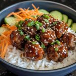 Korean BBQ Meatball Rice Bowls