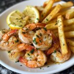 Lemon Garlic Shrimp with Crispy Fries