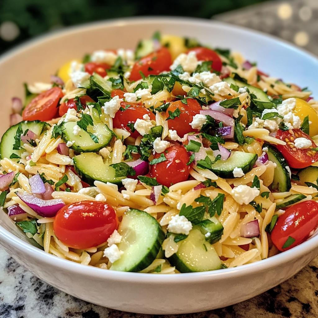 Lemon Orzo Pasta Salad (Fresh & Flavorful)