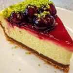 Luscious Lemon-Lime Cherry Pistachio Cheesecake,