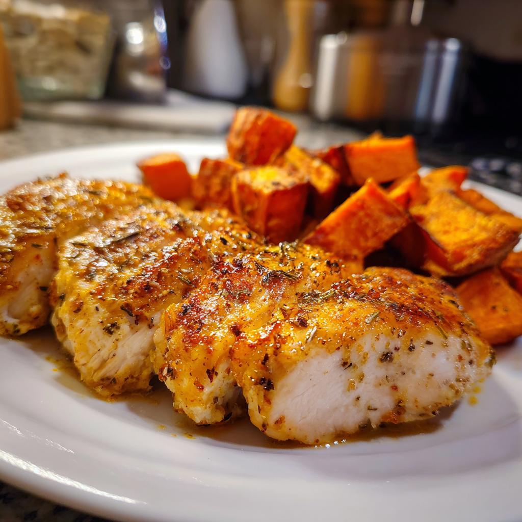 Maple-Glazed Chicken with Sweet Potatoes