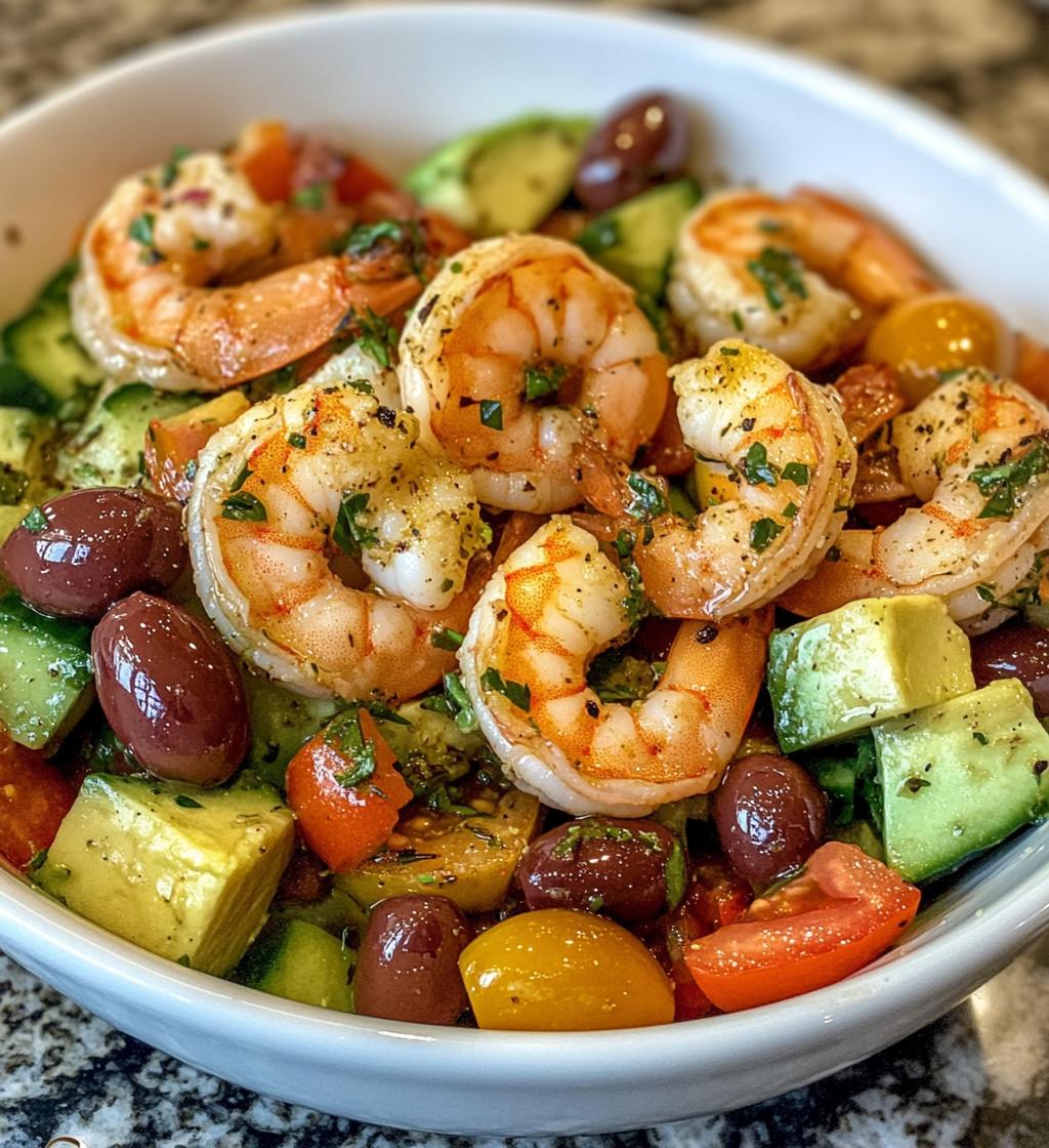 Mediterranean Shrimp and Avocado Salad - detail 1
