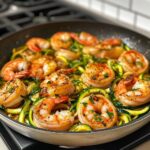 One-Pan Lemon Garlic Shrimp and Zucchini Noodles