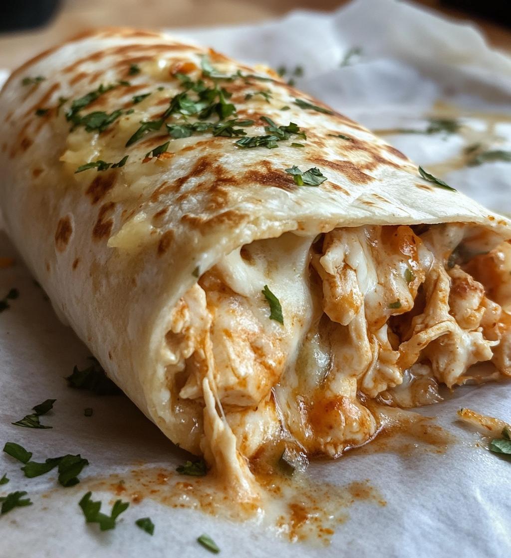 Ooey-Gooey Cheesy Garlic Chicken Wraps You’ll Devour