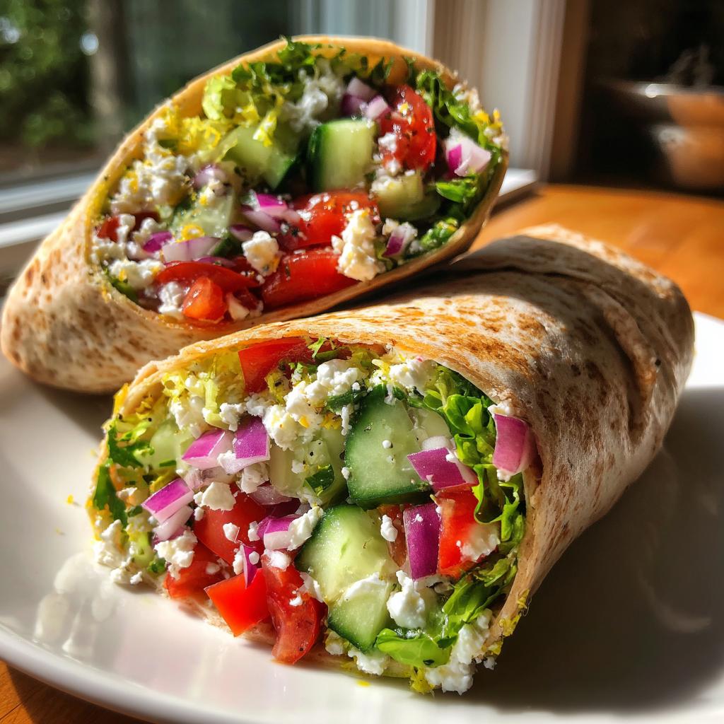 Quick & Easy Mediterranean Veggie Wraps - detail 1