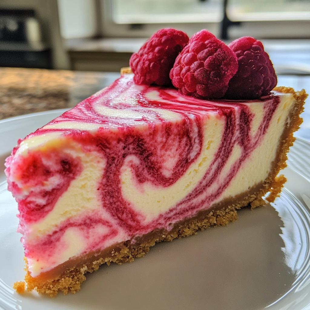 Raspberry Swirl Cheesecake