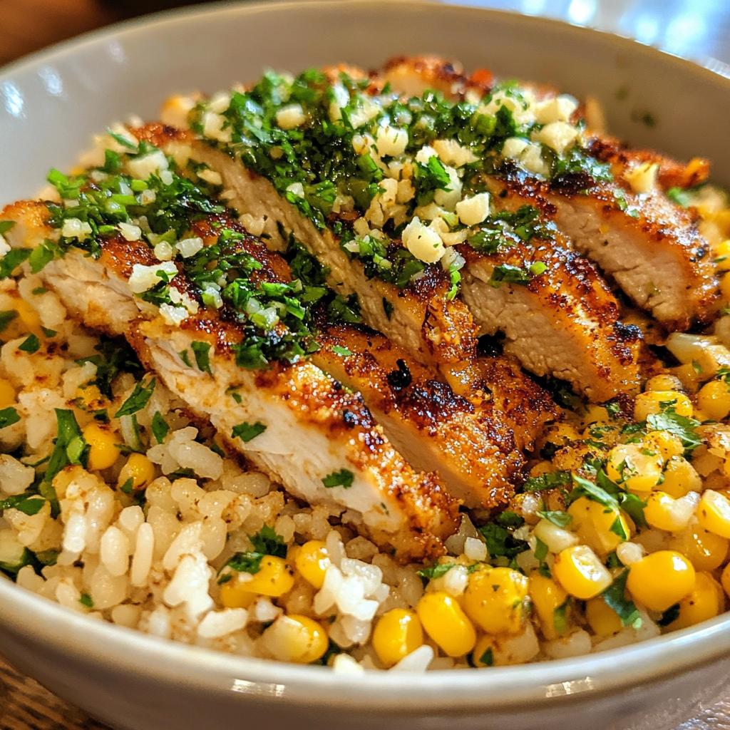 Savory Chicken Rice Bowl with Street Corn Twist