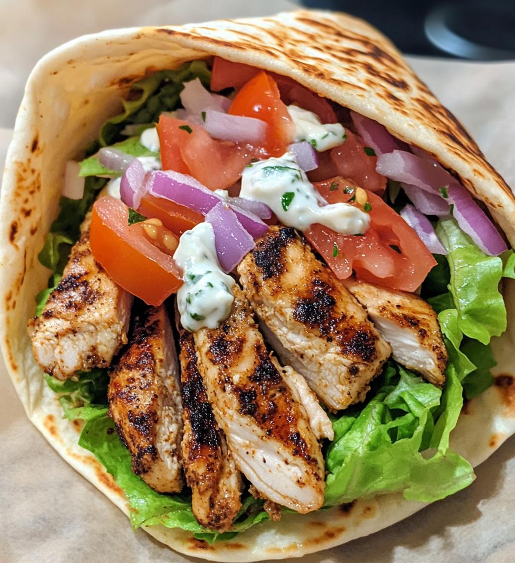Seasoned Chicken Pita Wraps