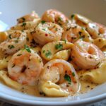 Shrimp Tortellini with Lemon Garlic Cream