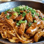 Sticky Garlic Chicken Noodles