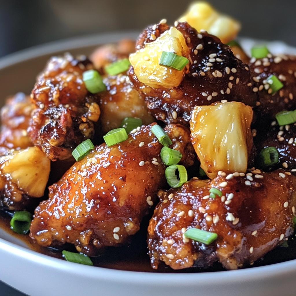 Sticky Pineapple-Teriyaki Chicken Wings in 3 Steps
