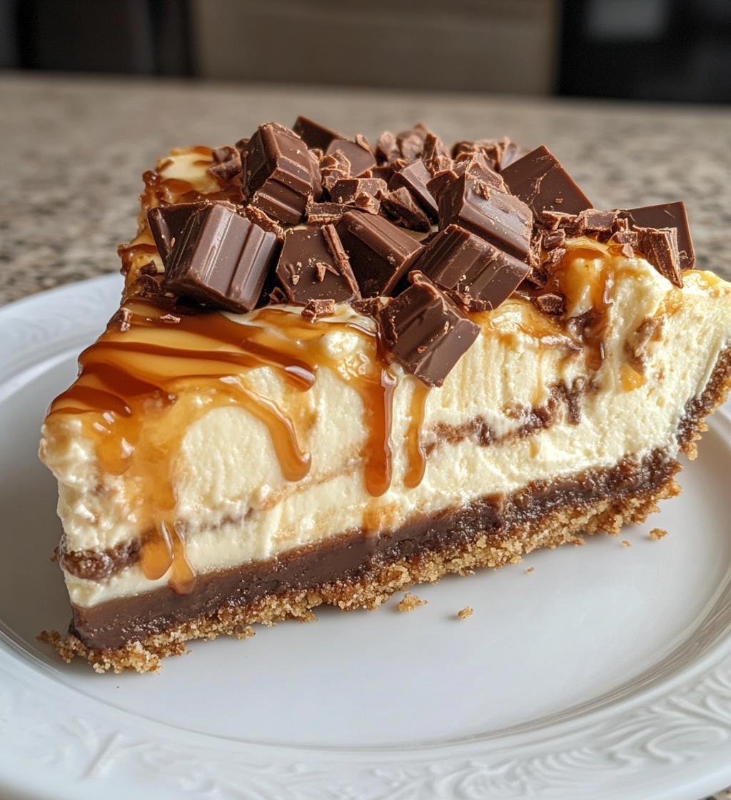 Twix Cheesecake Pie