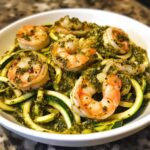 Zucchini Noodles with Pesto and Shrimp