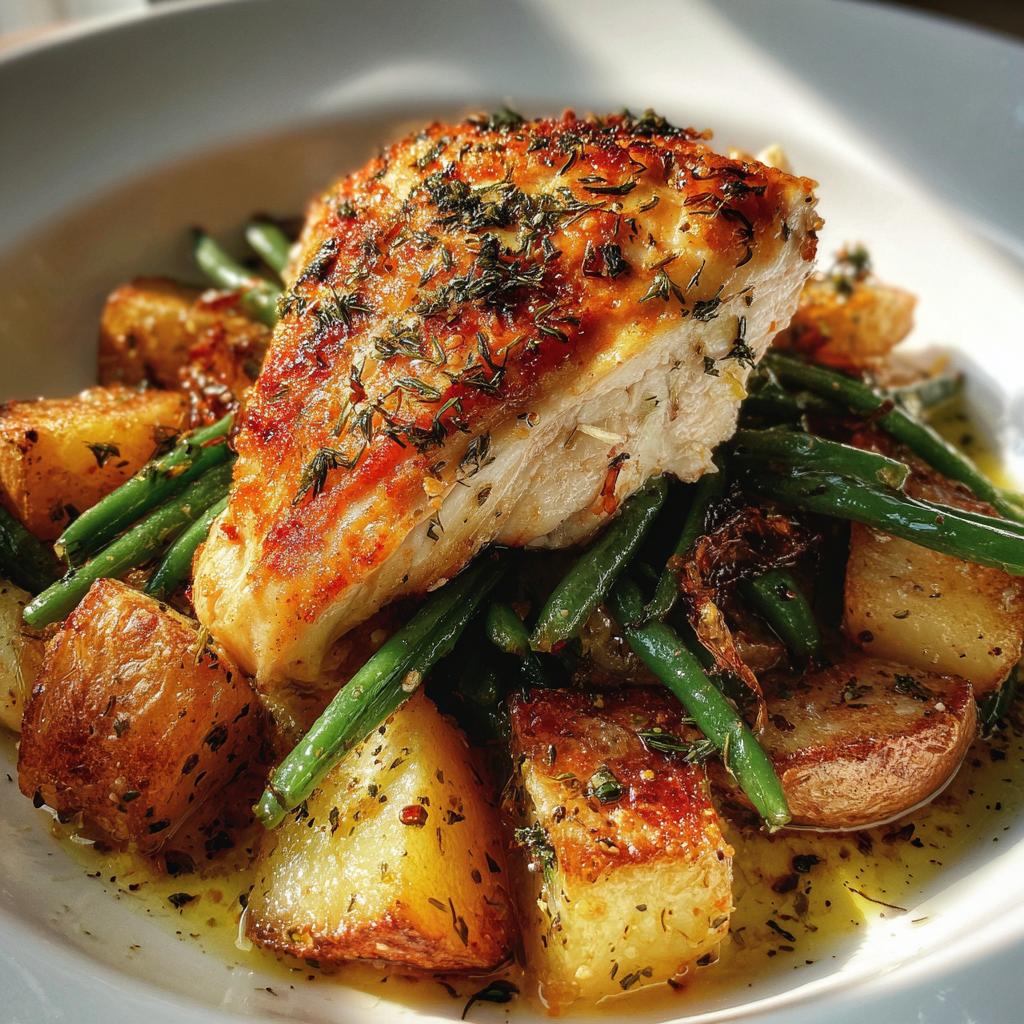 chicken potatoes and green beans