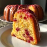 cranberry orange bundt cake with a zesty glaze and tender crumb