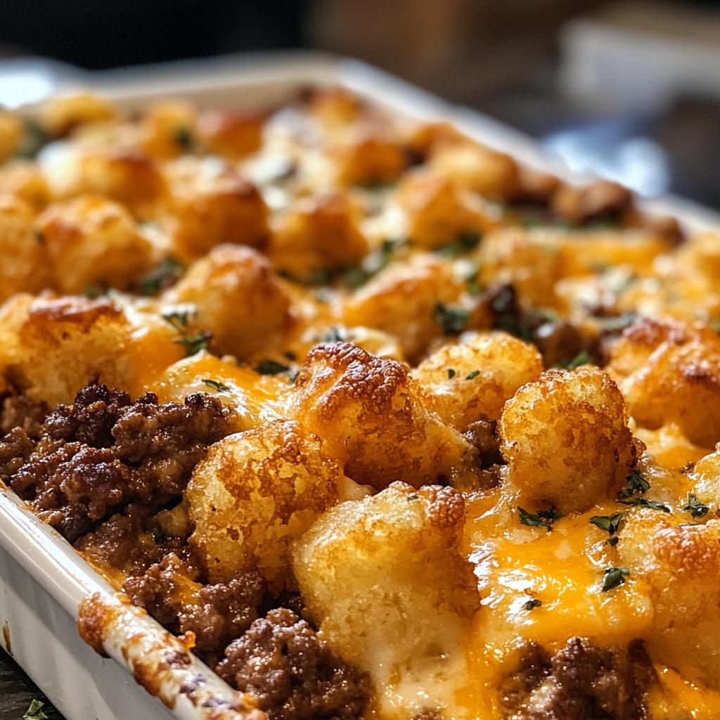 tater tot casserole with ground beef