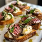 urrata and Steak Crostini