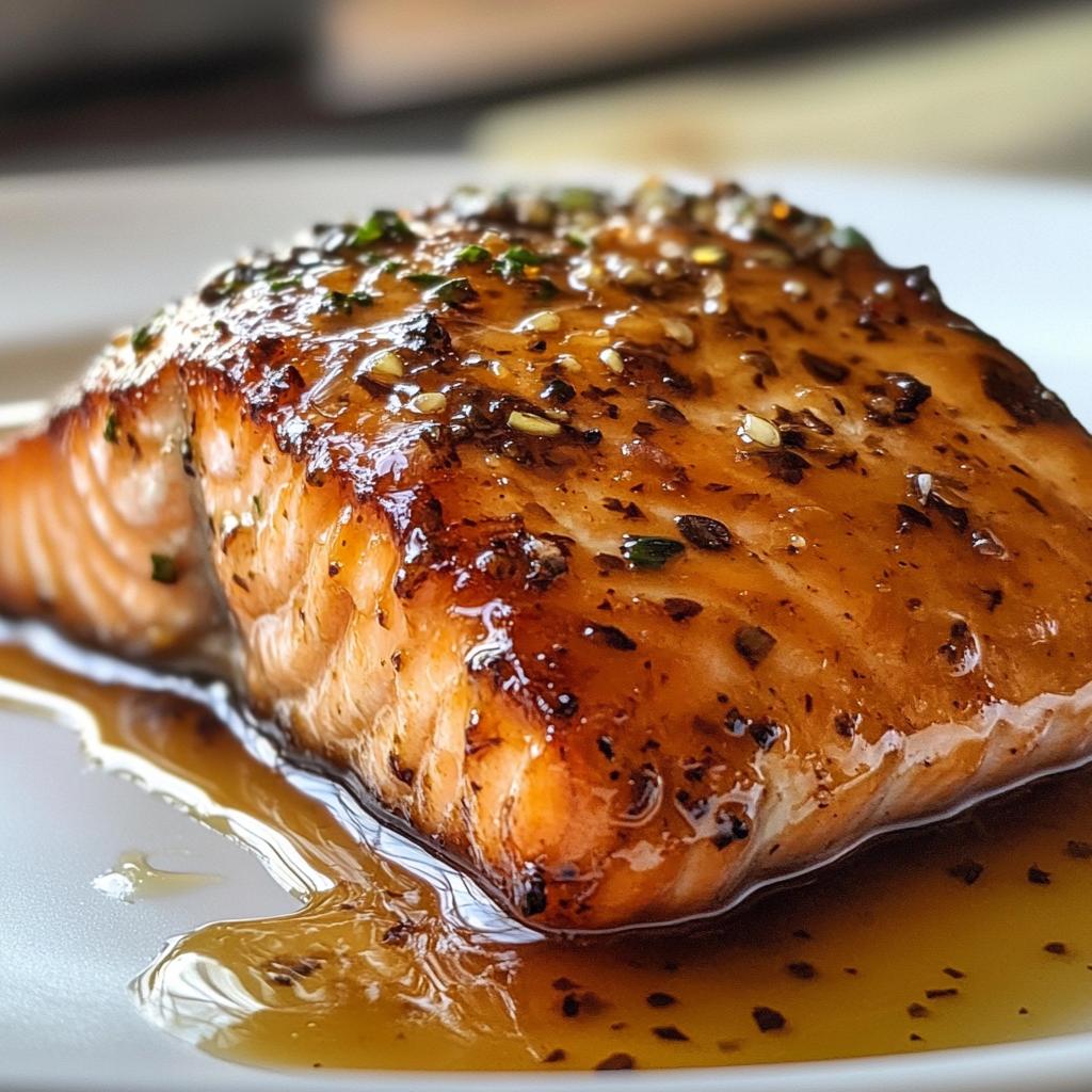 Air Fryer Salmon with Honey Garlic Glaze