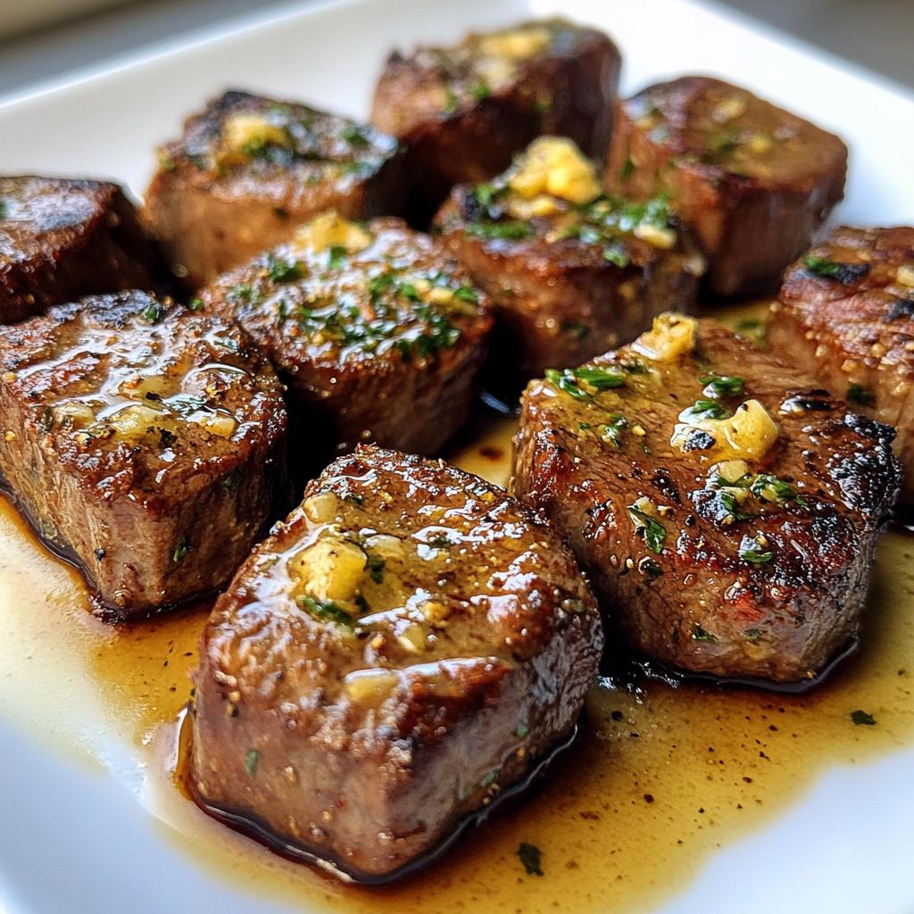 Air Fryer Steak Bites with Garlic Butter