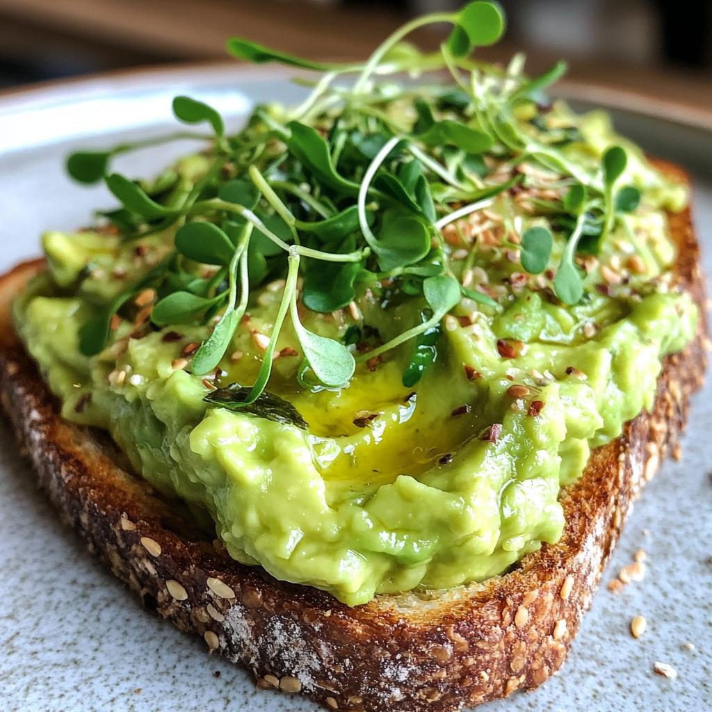 Avocado Toast with Microgreens mindful self care meal