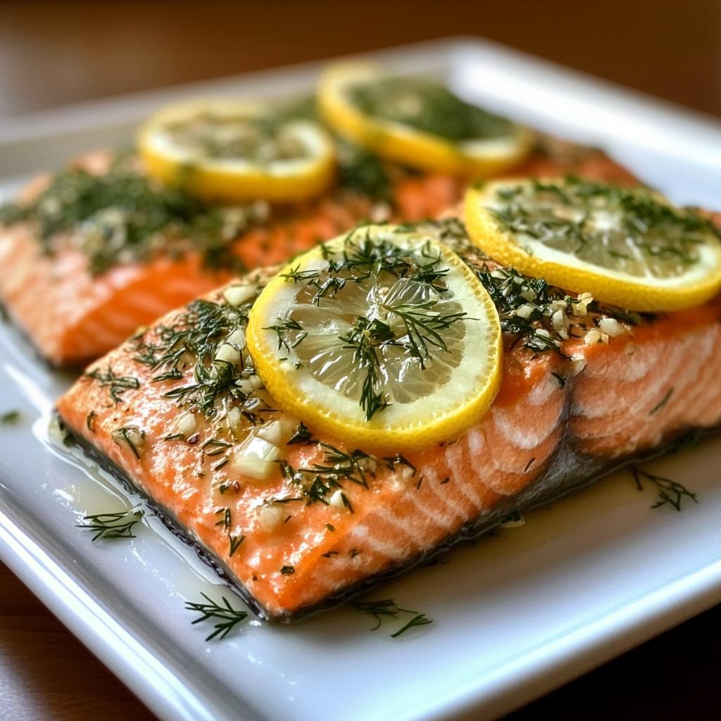 Baked Salmon with Lemon and Dill