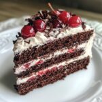 Black Forest Cake with Whipped Cream Swirls