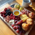 Brunch Charcuterie Board with Fruits and Pastries