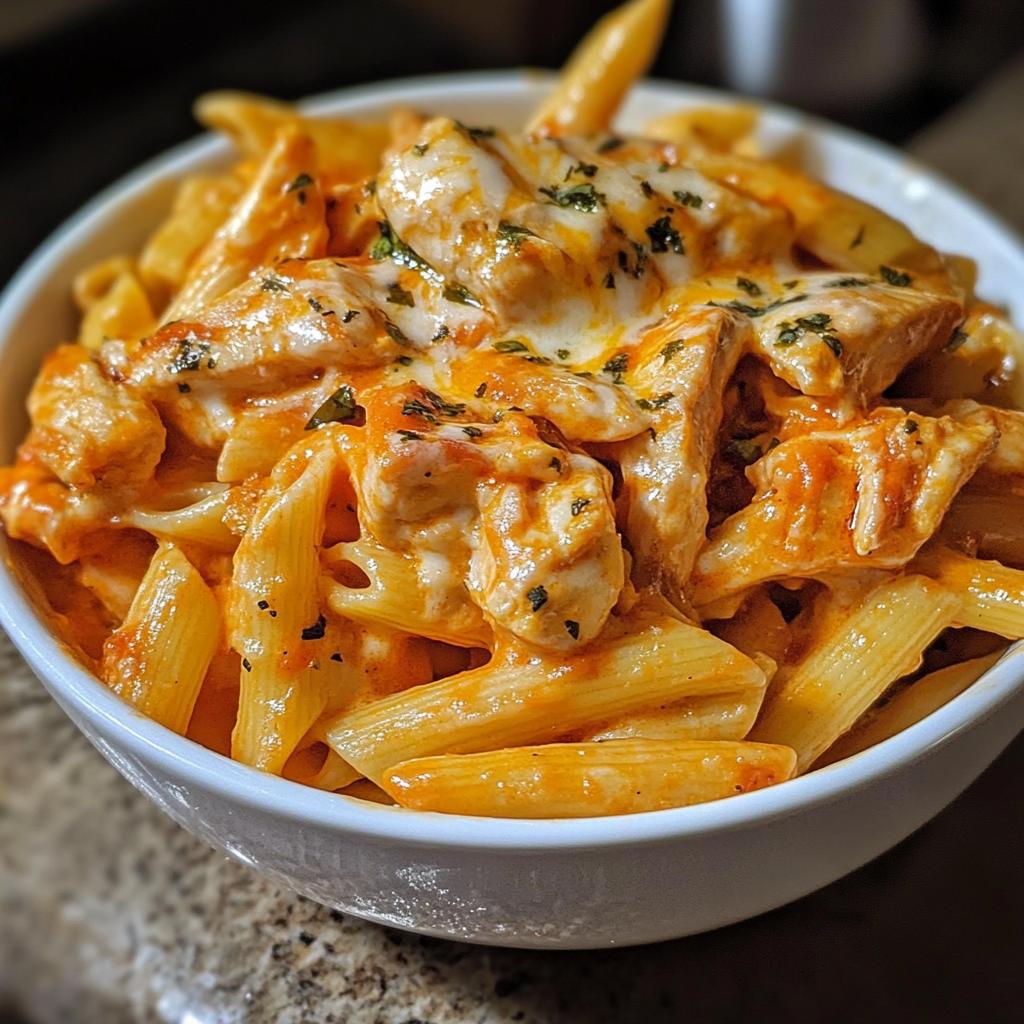 Buffalo Chicken Pasta with Crunchy Fries