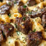 Cajun Steak Bites with Cheesy Garlic Shells